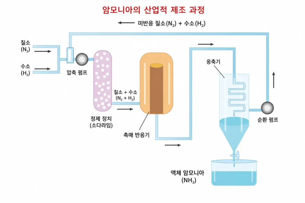 공기 중 질소가 인공 질소 비료로 변하는 3인포그래픽